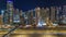 Fantastic rooftop skyline of Dubai marina timelapse.