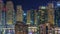 Fantastic rooftop skyline of Dubai marina timelapse.