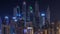 Fantastic rooftop skyline of Dubai marina timelapse.