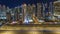 Fantastic rooftop skyline of Dubai marina timelapse.