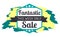 Fantastic sale with Brush Strokes and Stars Label