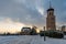 Fantastic snowy winter landscape at the Castle Heiligenberg on Lake Constance