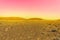 Fantastic sunrise in the desert