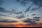 Fantastic thunderclouds at sunrise