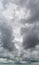 Fantastic thunderclouds, vertical panorama