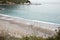 Fantastic turquoise crystal clear water, sand and pebbles of the Agia Kyriaki beach in the Kiparissi Lakonia village, Peloponnese