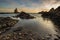 Fantastic twilight cloudscape over sirens reef in the Natural Park of Cabo de Gata, Andalucia, Spain