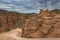 Fantastic view of Charyn canyon against dramatic sky