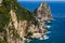 Fantastic view of Faraglioni of Capri island