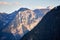 Fantastic view of the Krippenstein Mountain under Sunset. Location: Hallstatt, Austria Alps. Europe