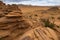 Fantastic view at rock formations and stacked stones on granite hilltops