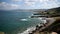 Fantastic view of the rocky coast with beautiful waves in Greece, Crete island