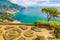 Fantastic view from Villa Rufolo, Ravello town, Amalfi coast, Campania region, Italy