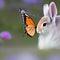 A fantastical combination of a rabbit and a butterfly, with fluffy fur and delicate, iridescent wings4, Generative AI