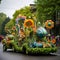 Fantastical Parade Celebrating the Four Elements: Earth, Air, Fire, and Water