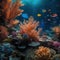 A fantastical underwater world filled with bioluminescent creatures and vibrant coral reefs1