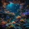 A fantastical underwater world filled with bioluminescent creatures and vibrant coral reefs4