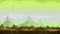 Fantasy alien mountains background loop