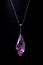 fantasy amethyst necklace pendant and silver chain