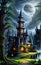 Fantasy Art Realistic Witch Place Environment By Stunning Mystical Buildings