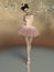 Fantasy background with classic ballerina