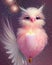 Fantasy Birthday Fluffy Pink Bird
