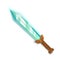 Fantasy broadsword in cartoon style