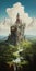 Fantasy Castle On Mountain: Utopian Landscapes Inspired By Andrzej Sykut
