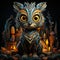 Fantasy Cat Animations: Detailed, Layered Compositions With Volumetric Lighting