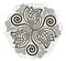 Fantasy Celtic disk ornament with triple spiral symbol.