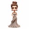 Fantasy Character Figurine In Brown Dress - Contest Winner