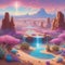 Fantasy Concept Art The Crystal Desert\\\'s Luminescent Ecosystem seq 2 of 29