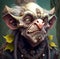 Fantasy creature. Portrait of goblin, close-up