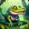 Fantasy crocodile from fairy tales