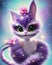 Fantasy Cute Kawaii baby Cheshire cat kitten