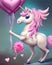 Fantasy Cute Kawaii Valentine Baby Unicorn