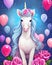 Fantasy Cute Kawaii Valentine Baby Unicorn