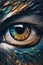 Fantasy dragon eye close-up. Ancient reptile. Mythological. Fantasy vector illustration