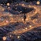 Fantasy Dreamworld Starry Night Seamless Pattern Colorful Digital Background Artwork Design - ai generated