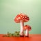 Fantasy enchanted fairy tale forest with magical Mushrooms.Background