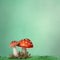 Fantasy enchanted fairy tale forest with magical Mushrooms.Background