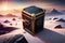 Fantasy Futuristic Mystery Loot Box Case Opening Up To Reveal Its Surprise Contents. 3D Illustration. Generative AI