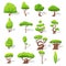 Fantasy Green Trees Set