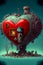 Fantasy Heart illustration created with Generative AI