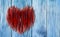 Fantasy heart on wooden background