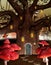 Fantasy house inside an old tree