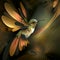 Fantasy Hummingbird in a Surreal Landscape