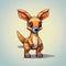 Fantasy Kangaroo Character: Minecraft-inspired Pixel Art