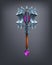 Fantasy mace weapon for game or cards.