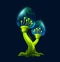 Fantasy magic jelly mushroom, strange toadstool